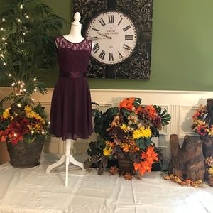 Short Lace chiffon Casual bridesmaid party dress